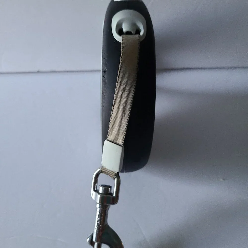 FLEXI COMFORT RETRACTABLE TAPE DOG LEASH -25FT- GRAY/BLACK-- GERMAN DESIGN LARGE